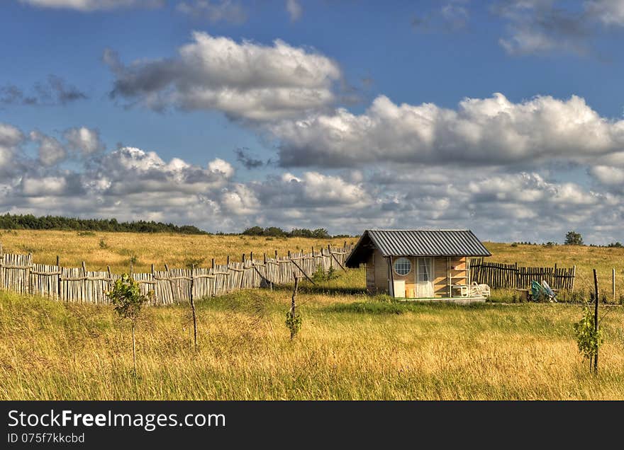 Little house in the field