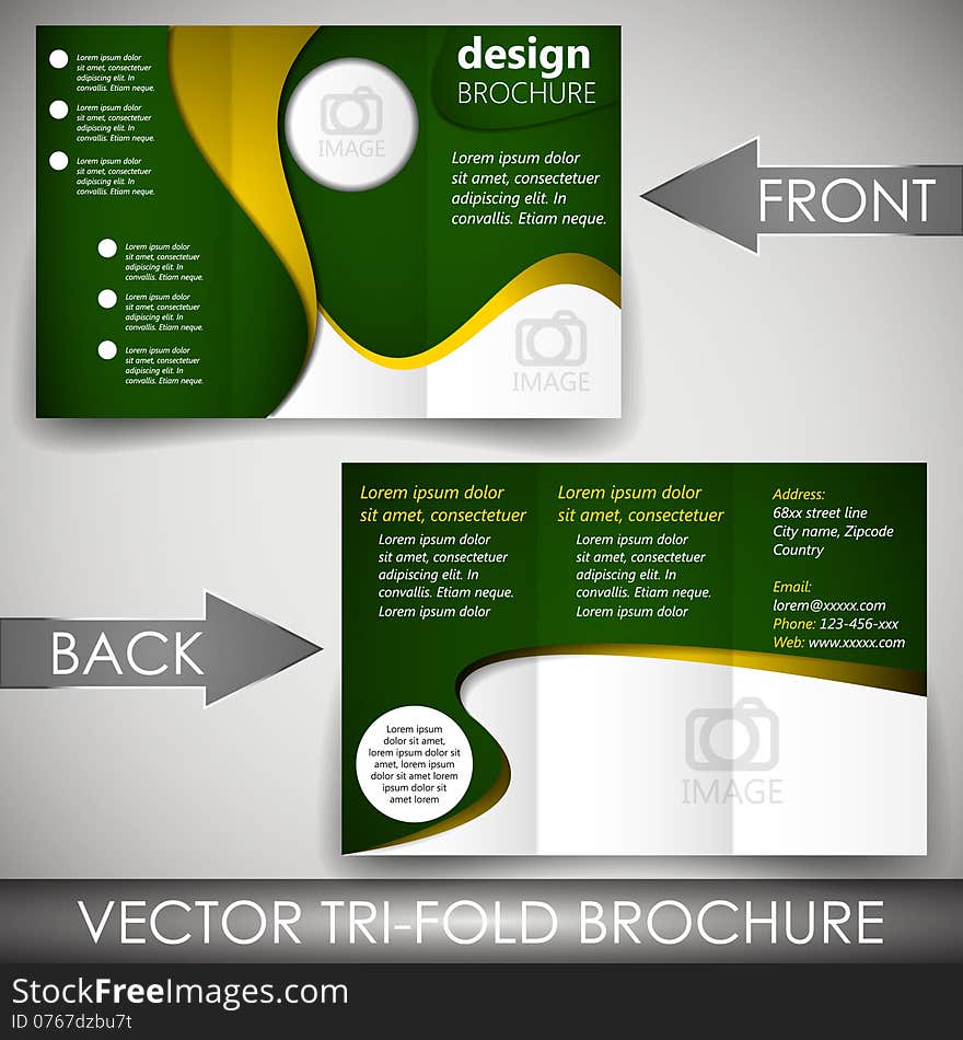 Tri-fold corporate business store brochure