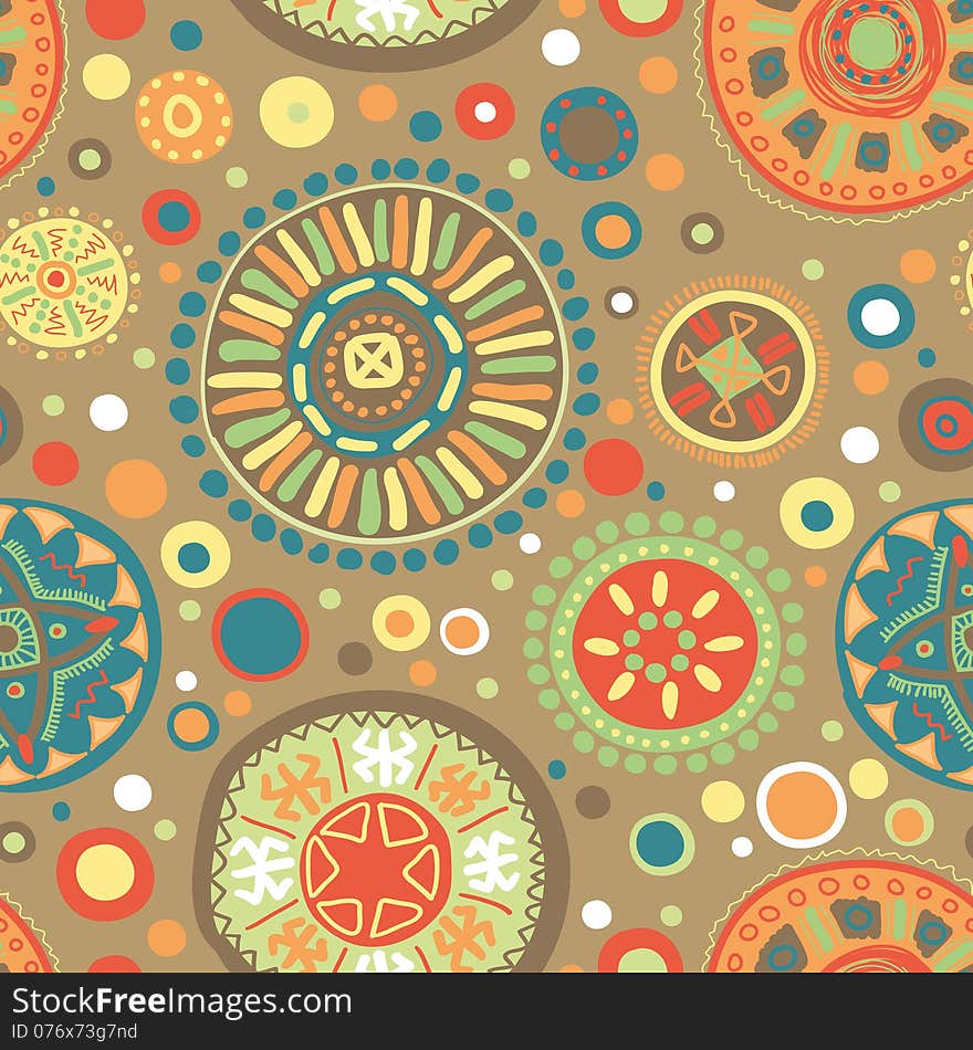 Abstract vector tribal ethnic background pattern -