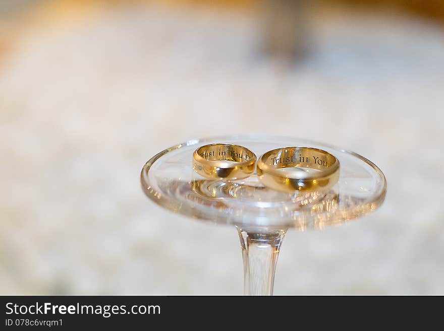 Golden wedding rings