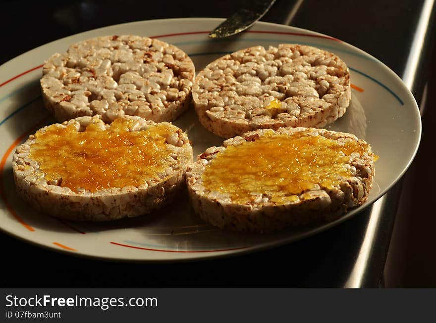 Rice Wafers With Honey