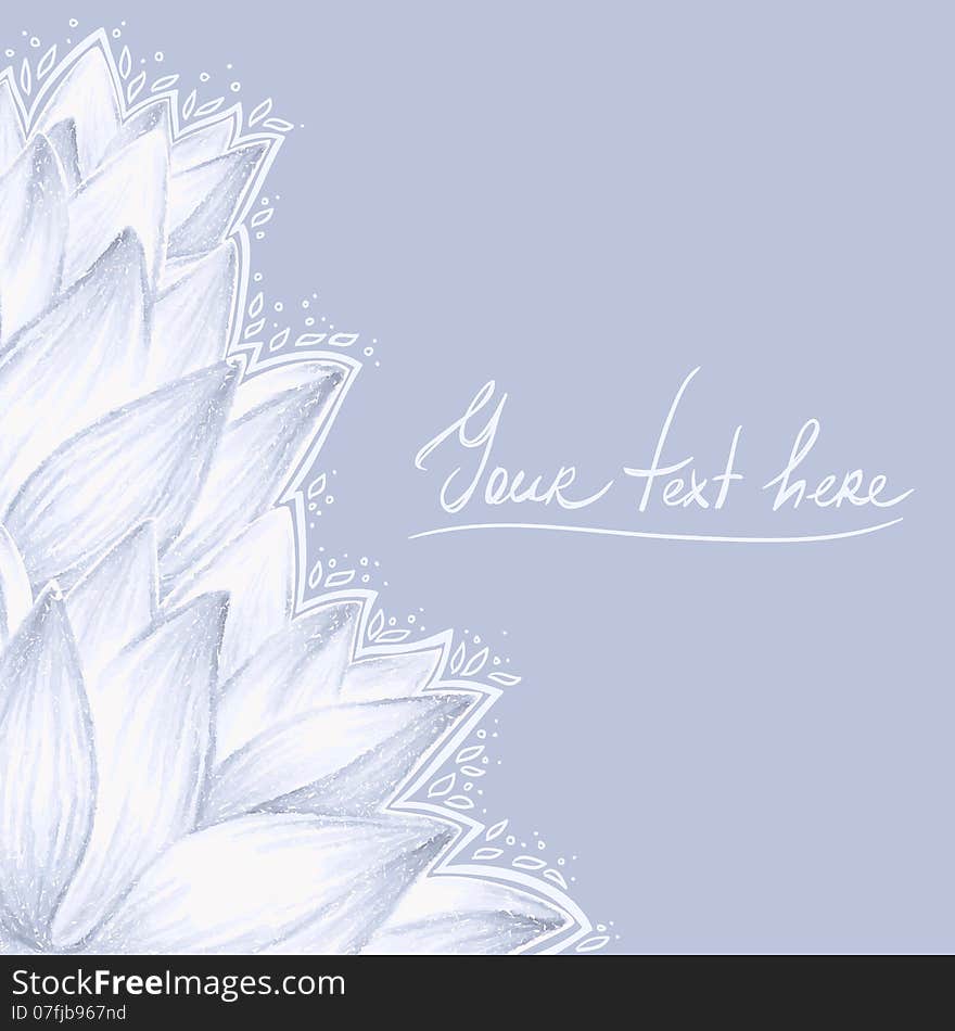 Blue lotus blank design