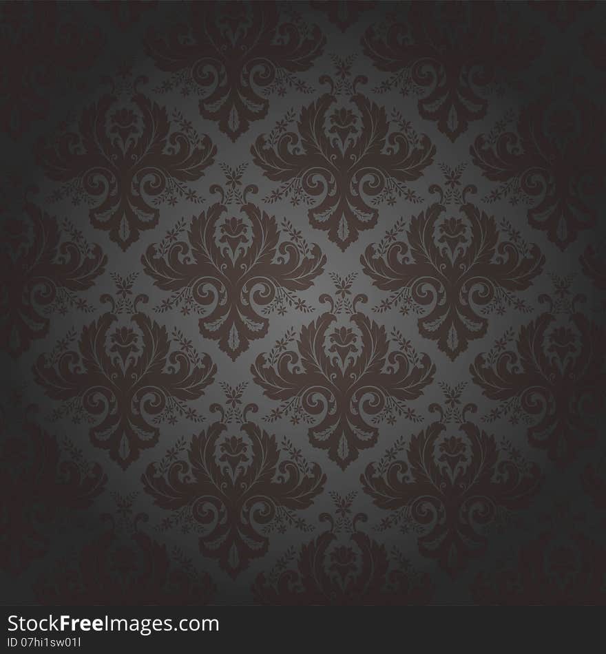 Seamless damask pattern. Vector background