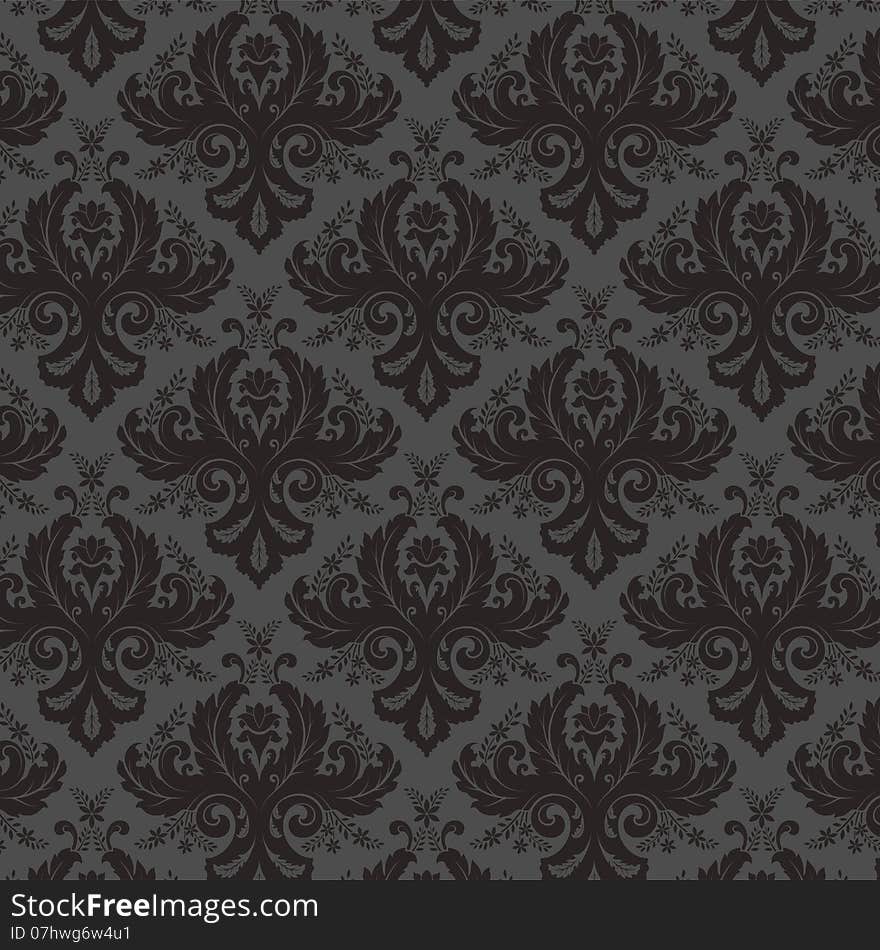 Seamless damask pattern. Vector background