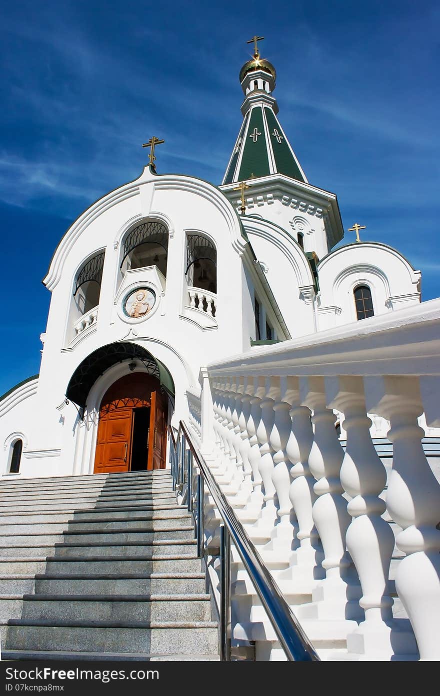 Church of St. Alexander Nevsky on sunny summer day