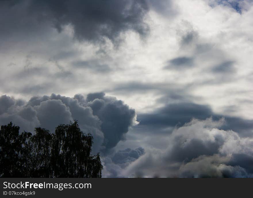 Dark storm clouds