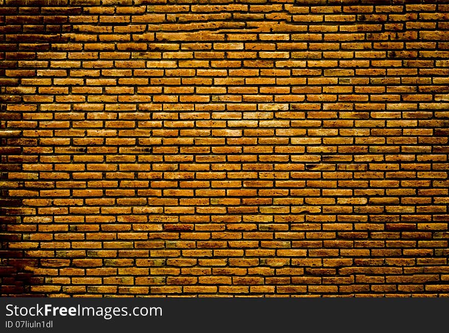 Rustic Brick Wall with Warm Tones and Textured Surface