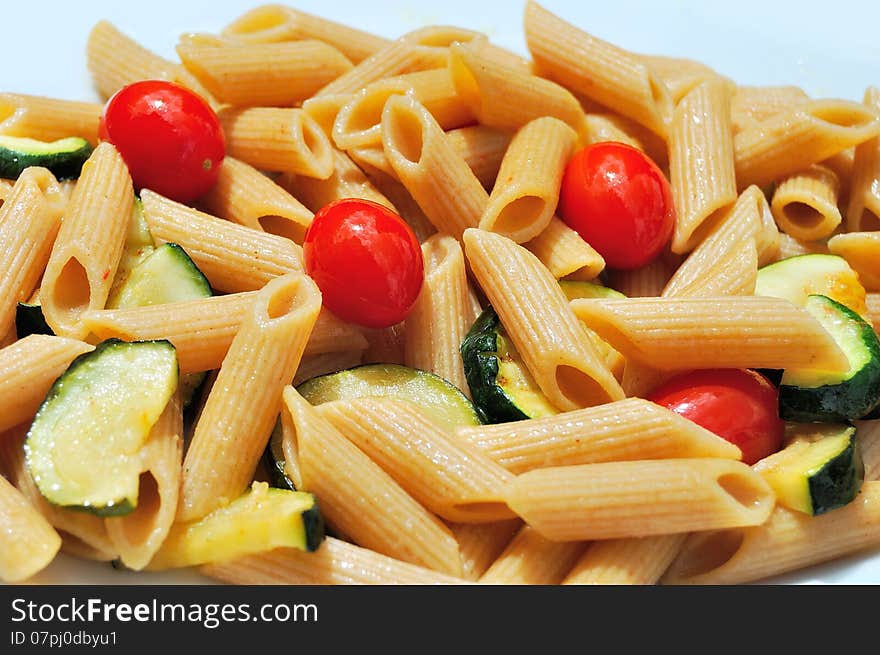 Whole wheat pasta salad