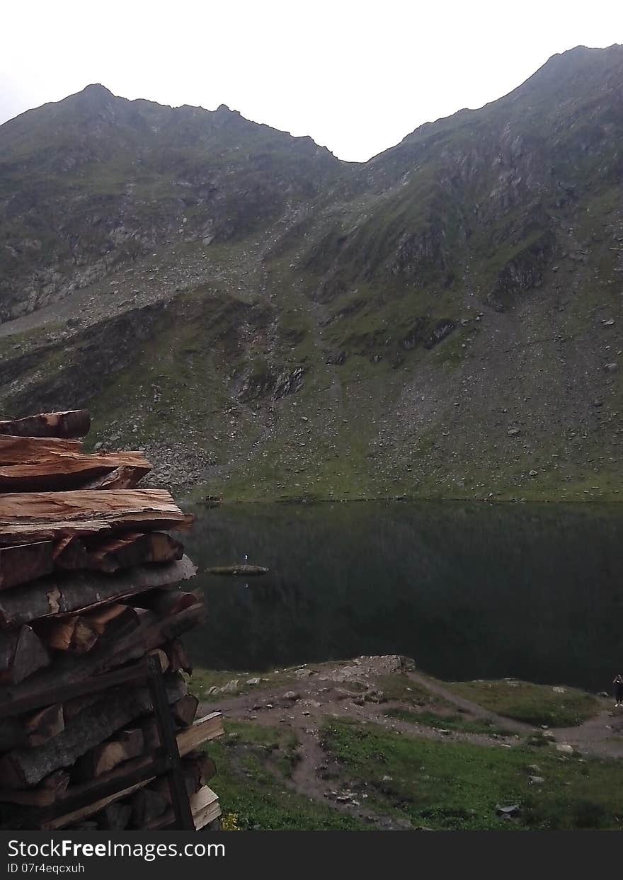 Balea Lake. Fagaras Mountains. Transfagarasean, Romania.