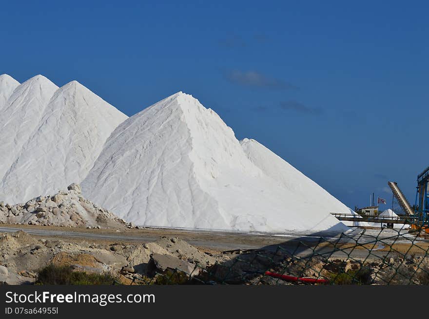 A salt mountain located in Santa Pola, Alicante, Spain. A salt mountain located in Santa Pola, Alicante, Spain