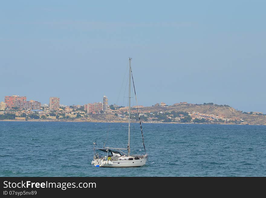 View of Alicante bay towards Saint Joan