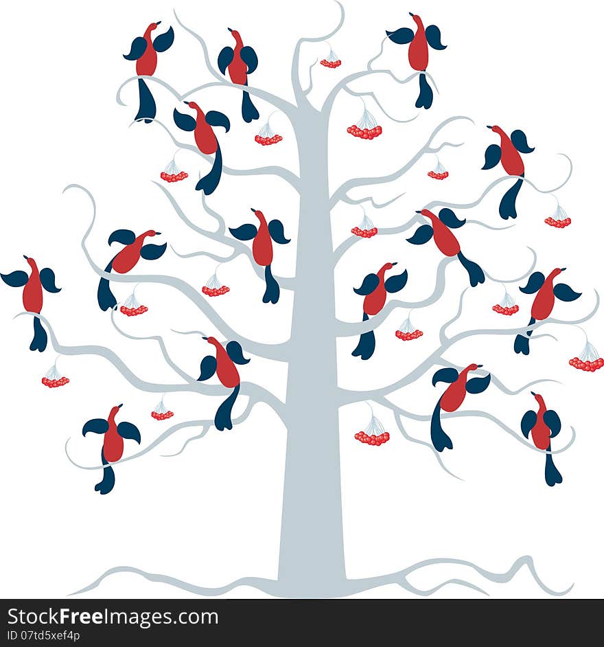 Birds on the tree