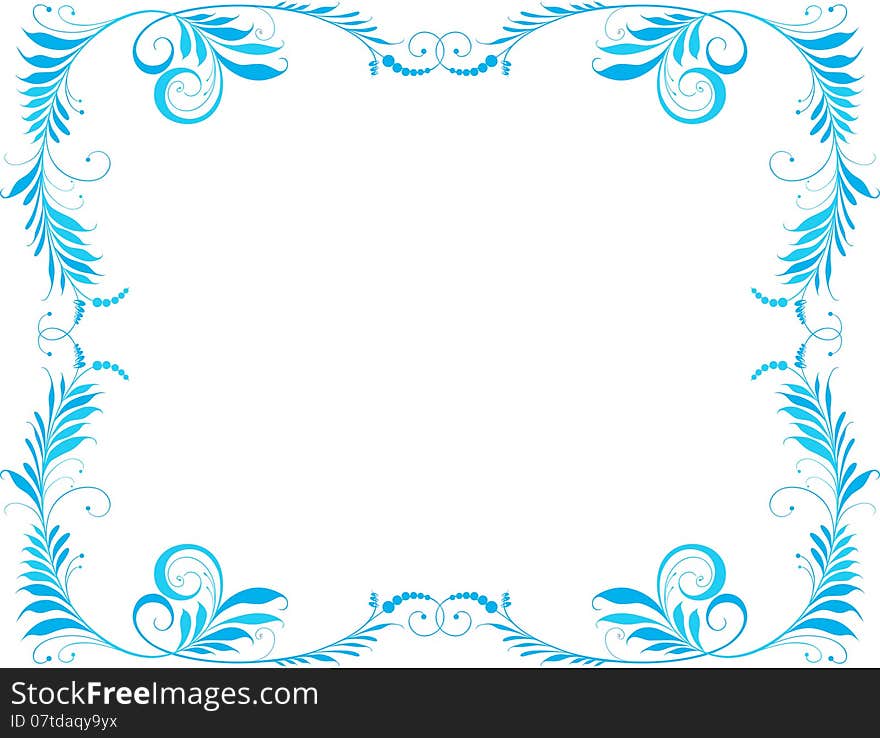 Vector drawing of the decorative winter frame. Vector drawing of the decorative winter frame.