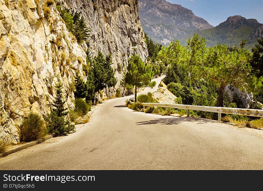 Mountain road in Greece