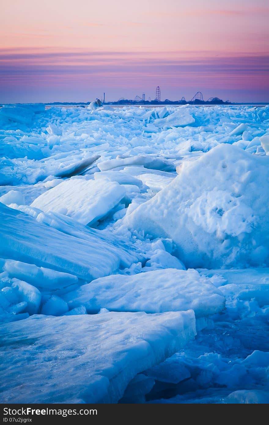 A view of Lake Erie ice during late winter. A view of Lake Erie ice during late winter.