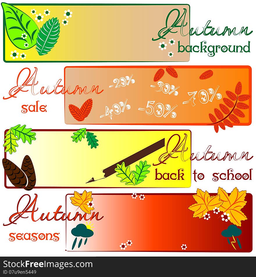 Autumn Labels With Fields For Text