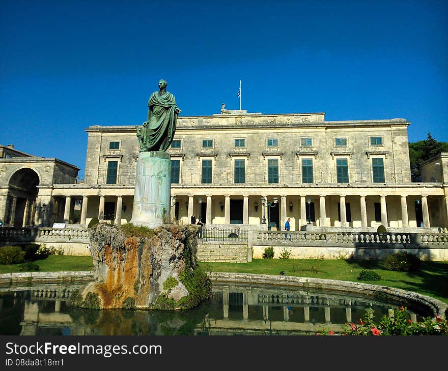 St. George Palace In Corfu Island In Greece