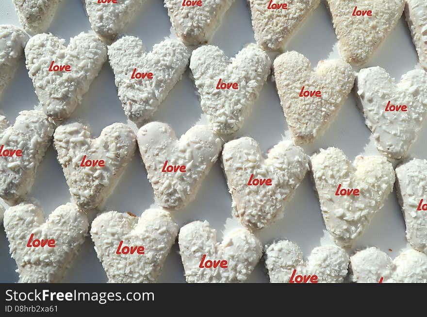 Heart for loving, background of hearts