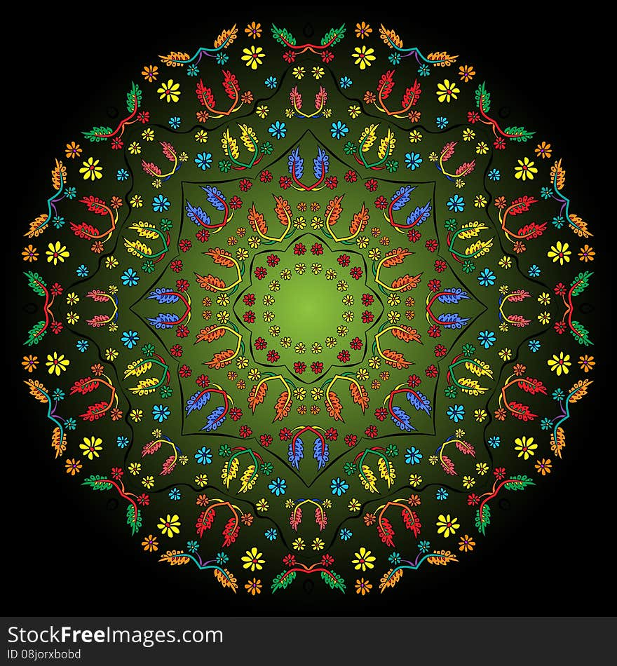 Mandala Round Ornament Pattern Vector