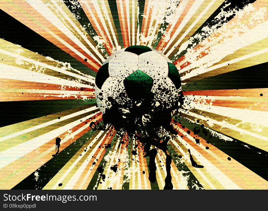 Abstract football, soccer ball on grunge background. Abstract football, soccer ball on grunge background.