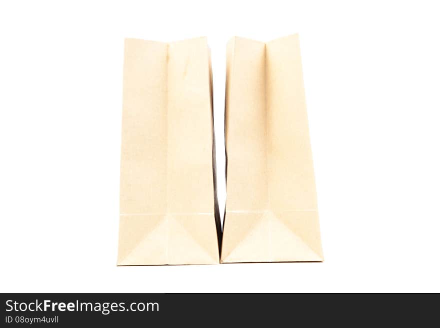 Two brown paper bag