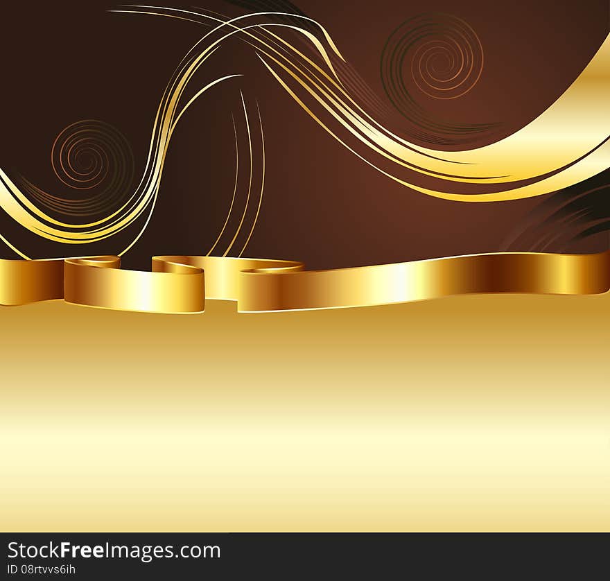 Brown And Gold Background