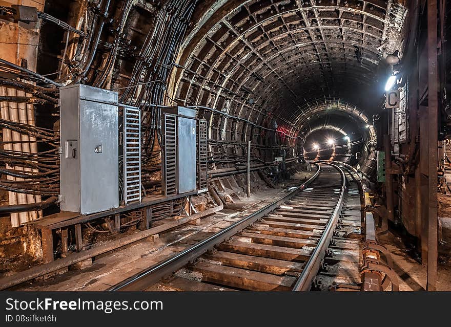 Old Tunnel Subway In Moscow