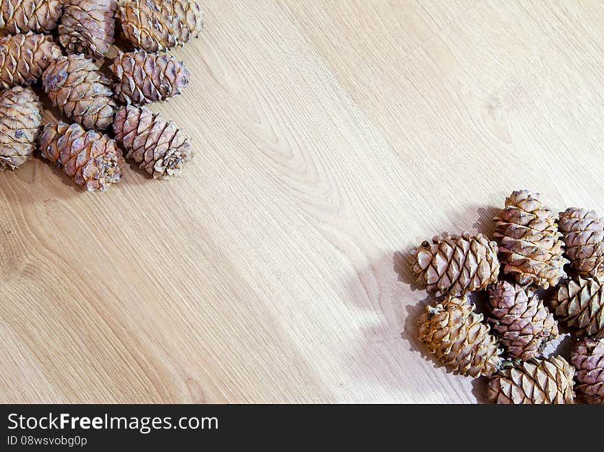 Frame with cedar cones