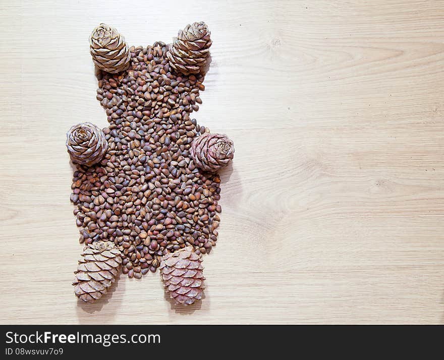 Bear From Cedar Cones