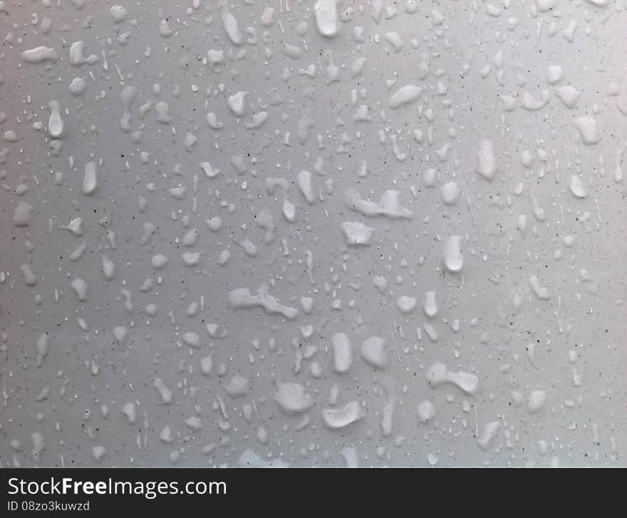 Water Drops On White Background