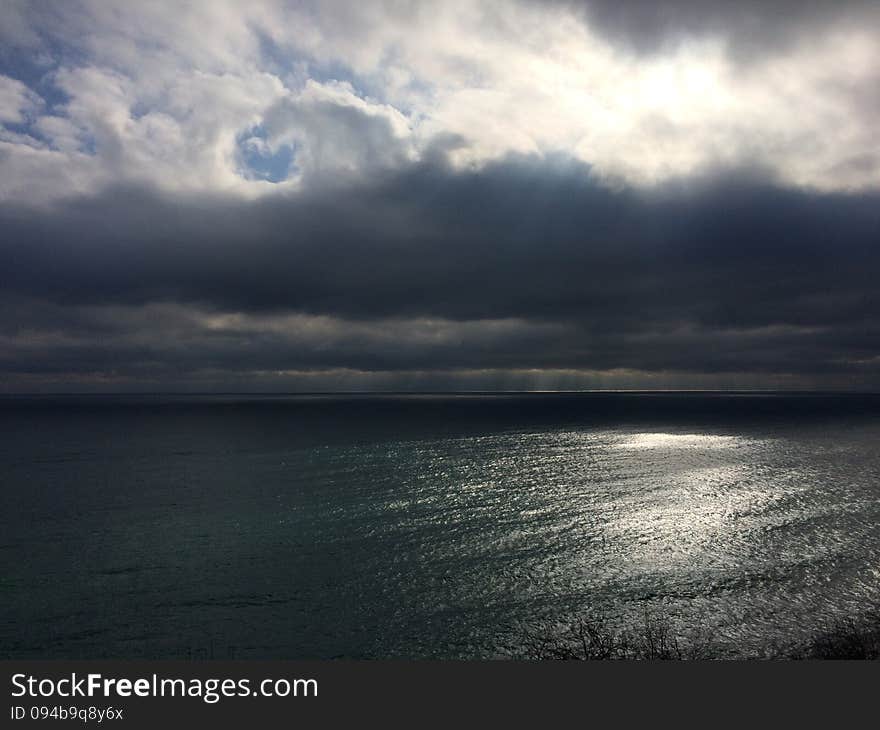 sunlight, clouds, sun, sea, calm