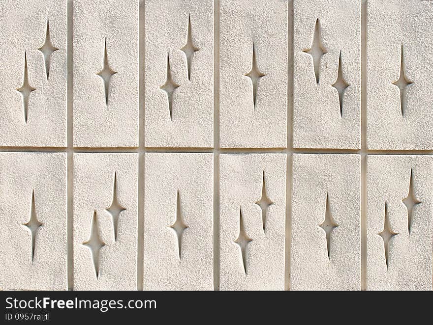 Concrete wall with patterns as background