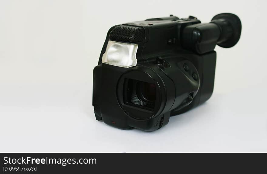 Black Camcorder On A Light Background