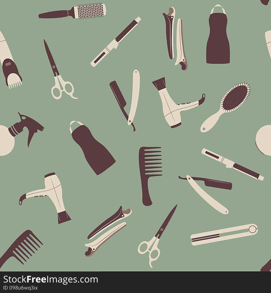 Barber shop seamless vector pattern. Barber shop seamless vector pattern