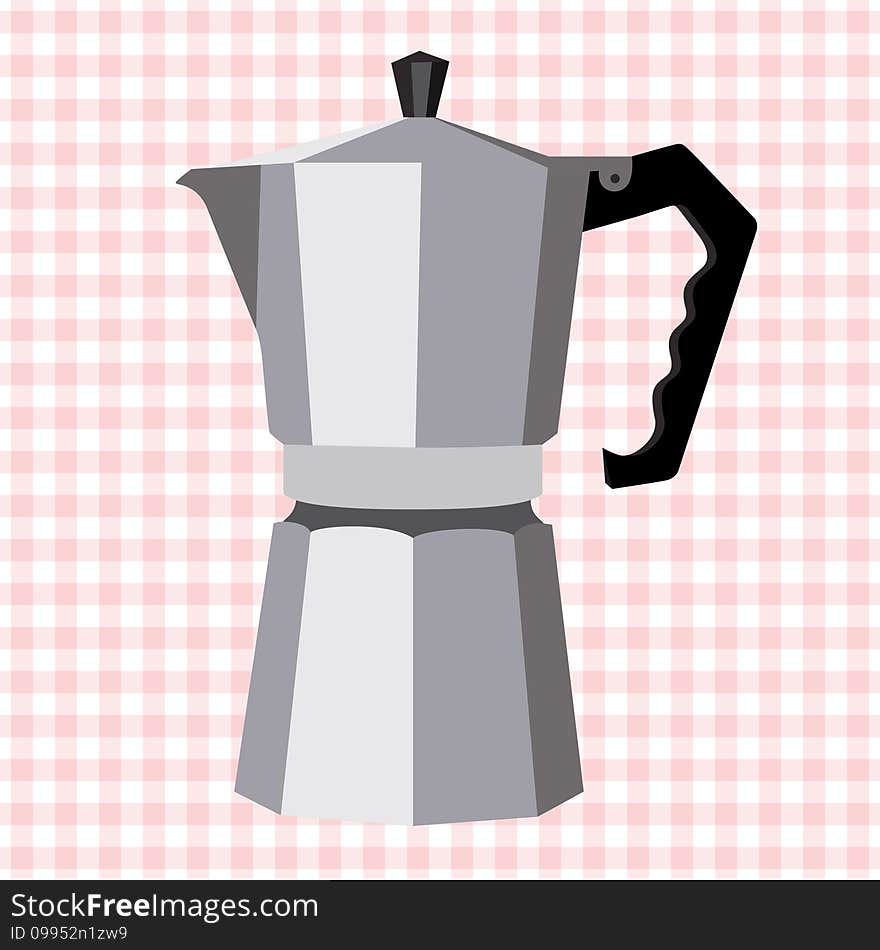 Italian steel geyser coffee maker