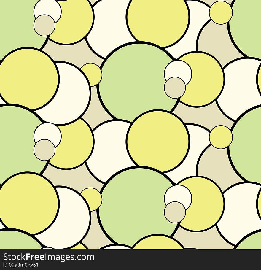 Seamless pattern doodle circles for your creativity