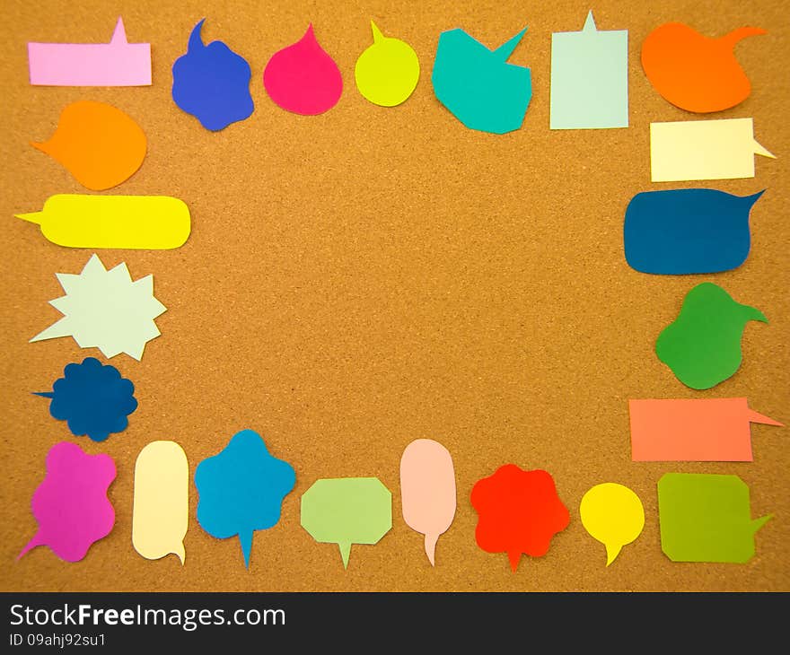 Colorful Balloons (Cork Board Background)