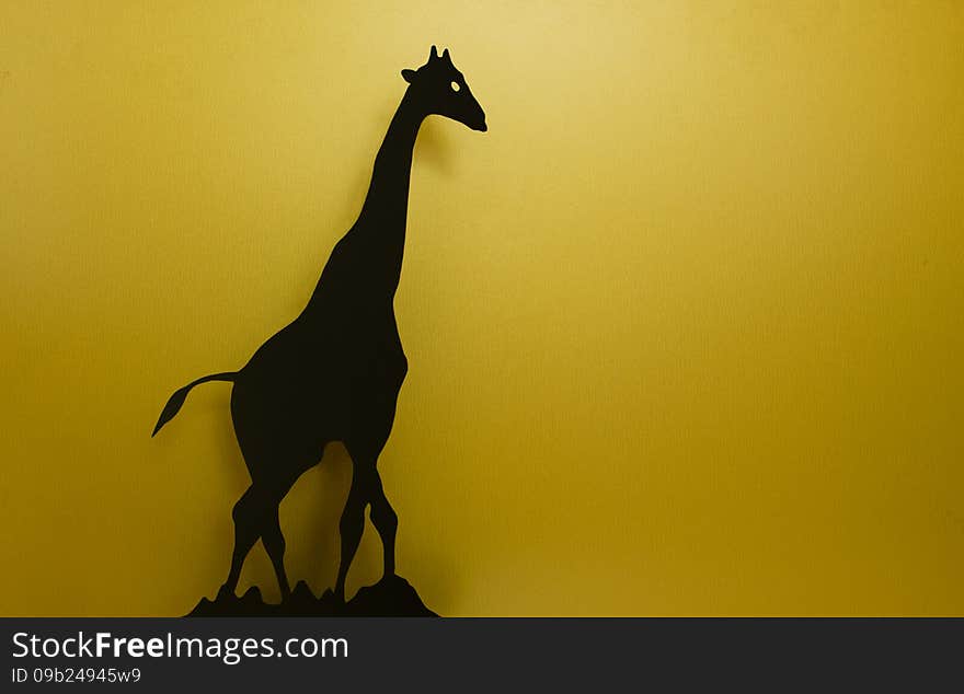 Silhouette on a colored background. Silhouette on a colored background