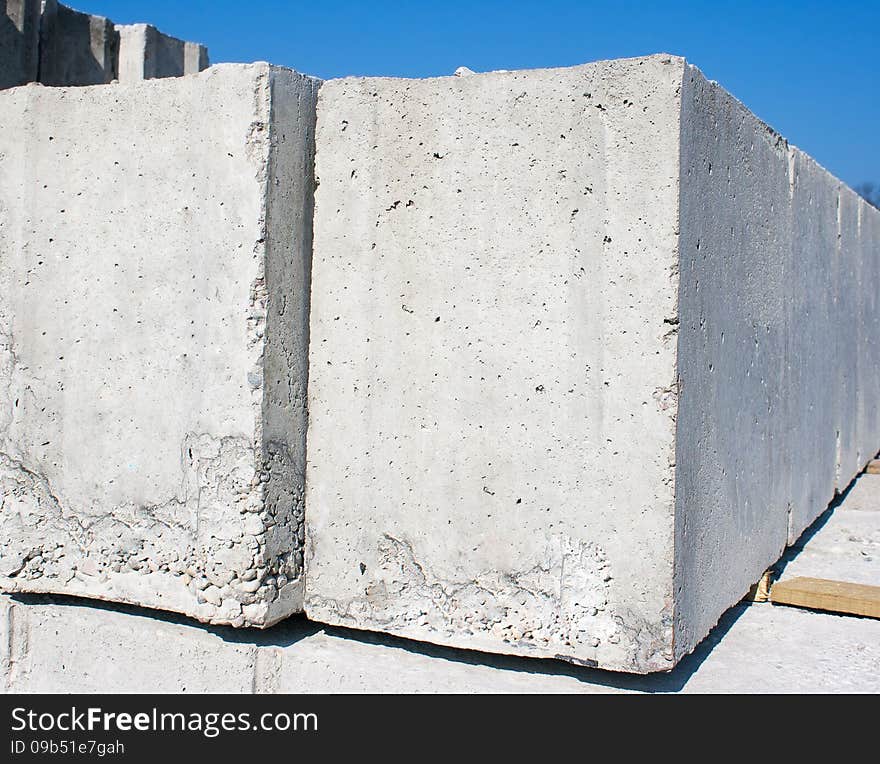 Two concrete slabs to build a house