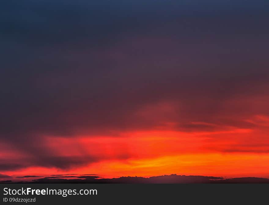 Beautiful sunset with cloudy sky. Beautiful sunset with cloudy sky