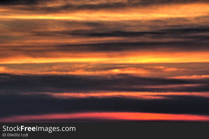 Beautiful sunset with cloudy sky. Beautiful sunset with cloudy sky