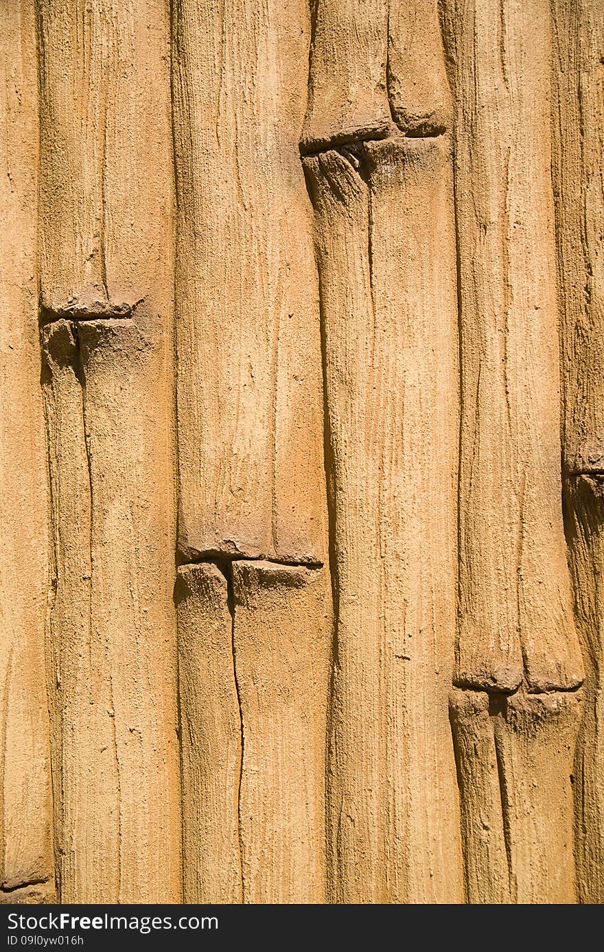 Decorative concrete facade decoration in the park