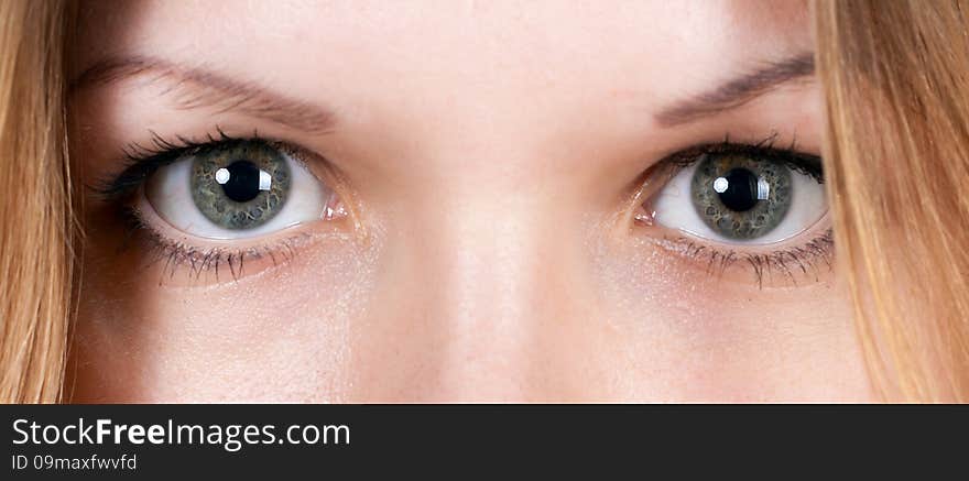 Girl s eyes closeup