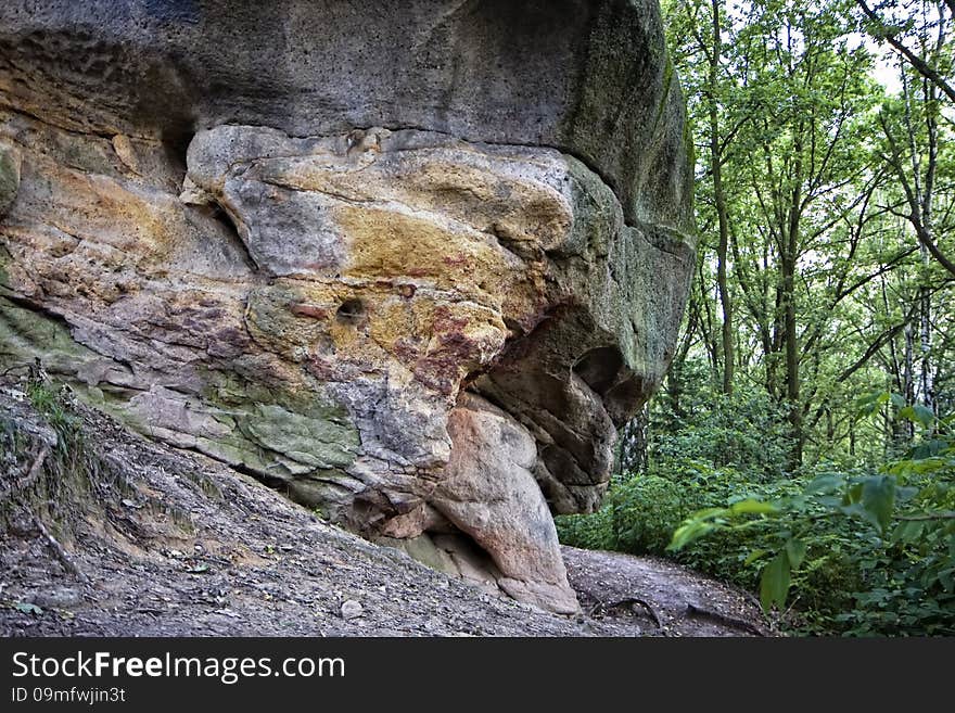 Colorful Rock in Ciezkowice