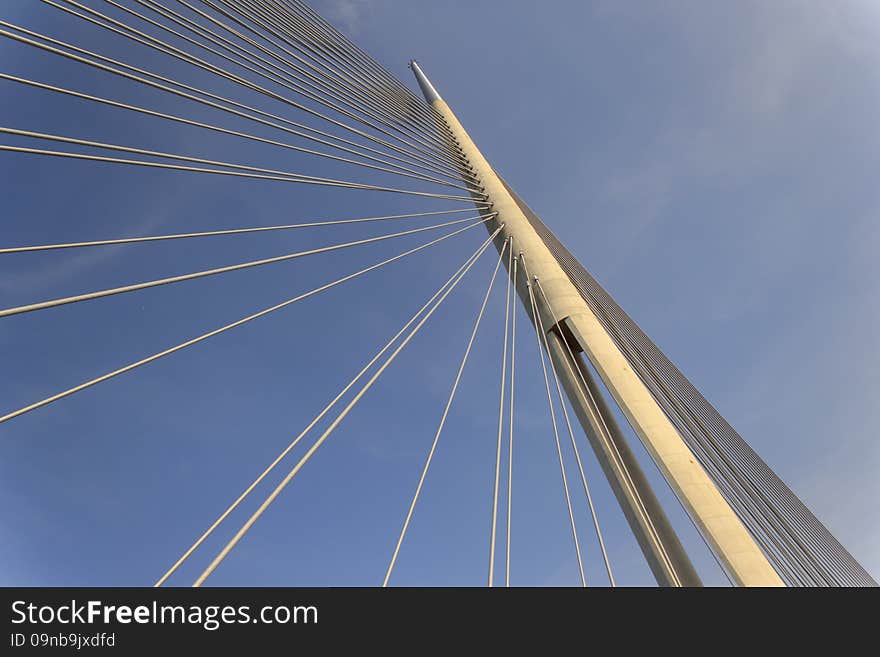 Bridge across the Ada lake in Belgrade. Bridge across the Ada lake in Belgrade.