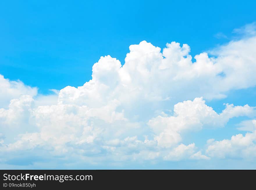 Bright summer blue sky and clouds as background