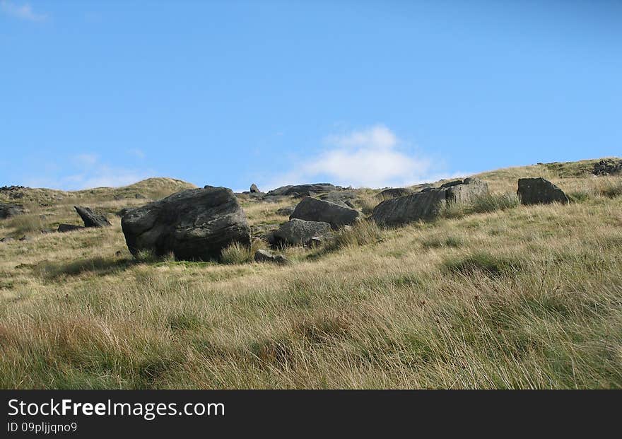 Walking on yorkshire moors.