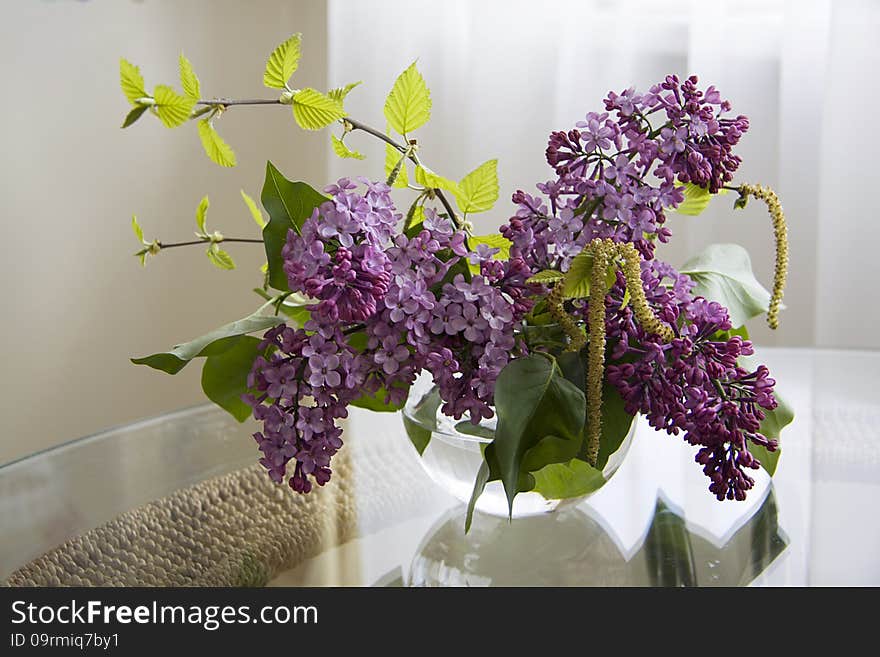 Beautiful lilac flowers closeup