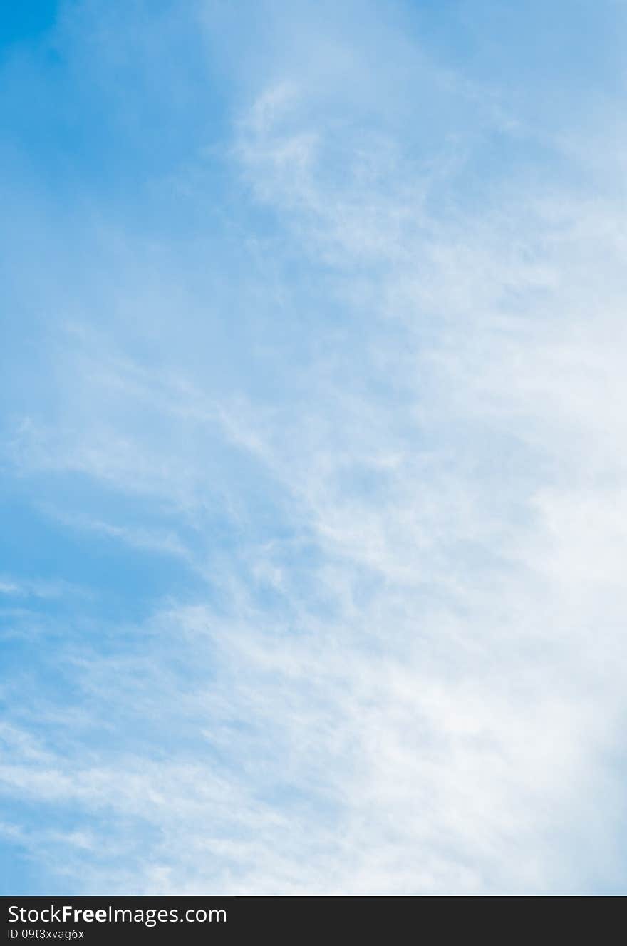 Cloud On Blue Sky Background