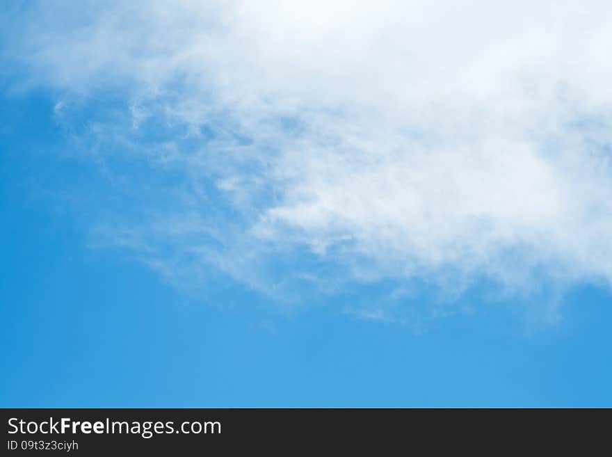 Cloud on Blue Sky Background